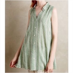Anthropologie | 11•1•Tylho green striped dress